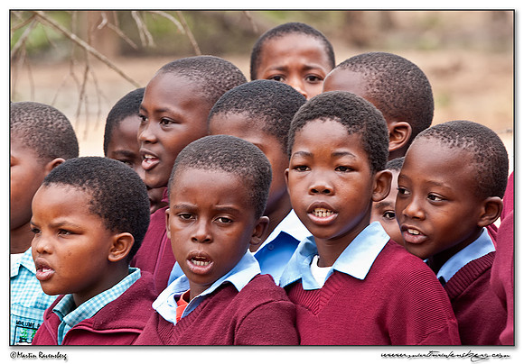 Schoolchildren at the Hlane Royal National Park