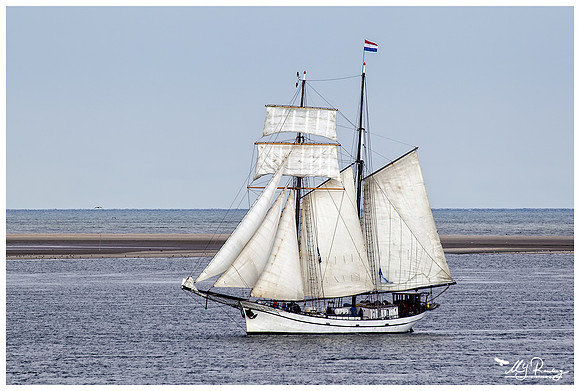 Ship at the Wadden Sea