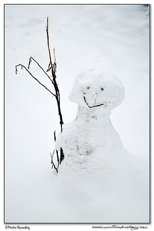 Snowman near Hazerswoude