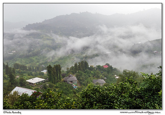 View over the valley of the village Sakhalvasho near Batumi