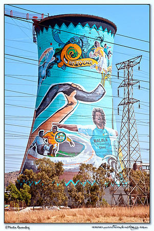 The Orlando Power Station Cooling Towers at Soweto, Johannesburg