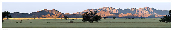 Sunset over the Naukluft Mountain Range near Sesriem