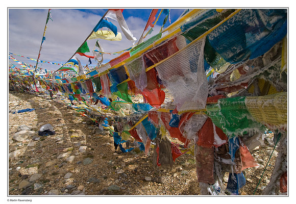 Prayer flags on the Tong-La pass - (5120m)
