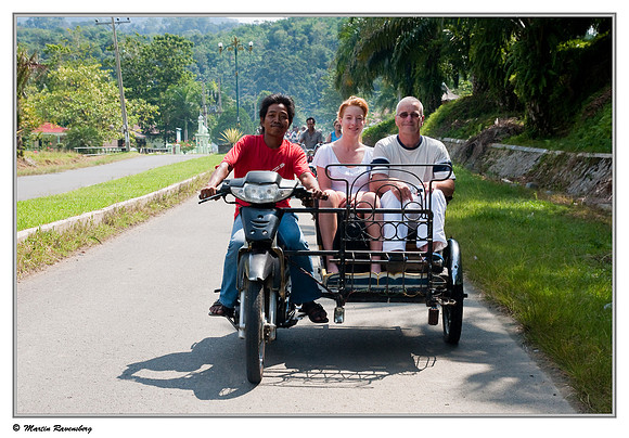 Motorized becak (rickshaw) trip around the village of Bukit Lawang and surroundings.