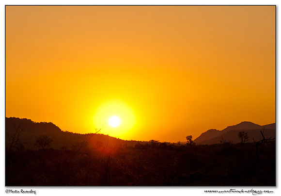 Sunset at the Pilanesberg National Park