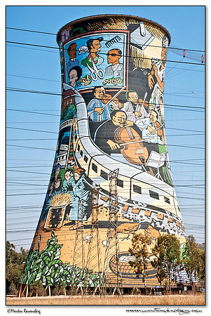 The Orlando Power Station Cooling Towers at Soweto, Johannesburg