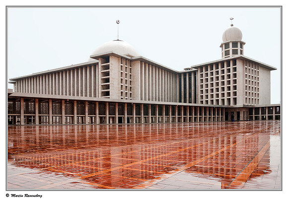 The alabaster marbled Masjid Istiqlal (mosque) in Jakarta