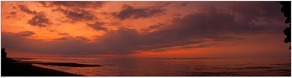 Sunset at Lovina beach