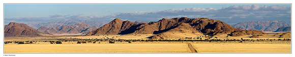 Sunset over the Naukluft Mountains near Sesriem