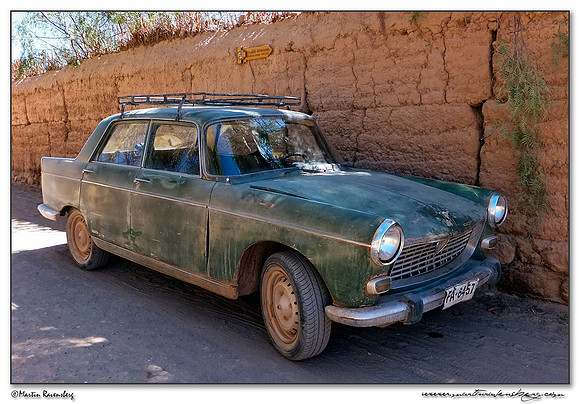 An old car in the streets of San Pedro de Atacama