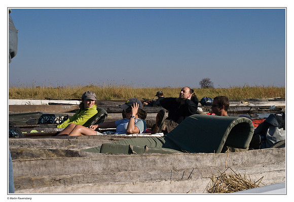 Traveling by mokoro's in the Okavango Delta - Botswana