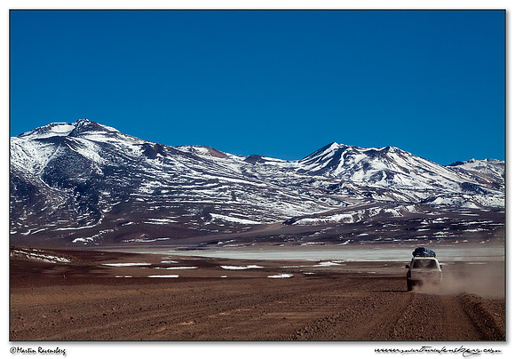 Landscape of the Altiplano in Bolivia, near the Laguna Verde (Green Lagoon)