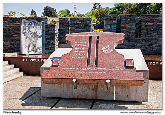 Memorial stone at the Hector Peterson Memorial Museum