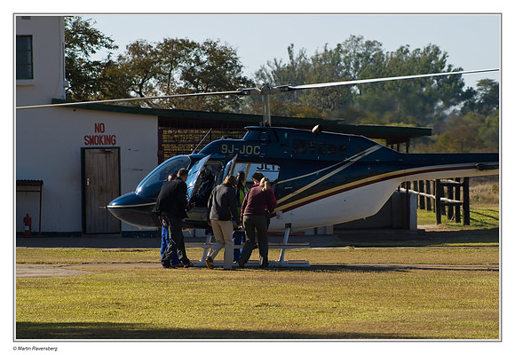 Helicopter flight above the Victoria Waterfalls - Zambia