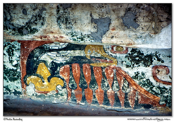 Parrot Muralat the Temple Of The Feathered Conche in Teotihuacán