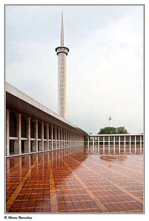 The alabaster marbled Masjid Istiqlal (mosque) in Jakarta
