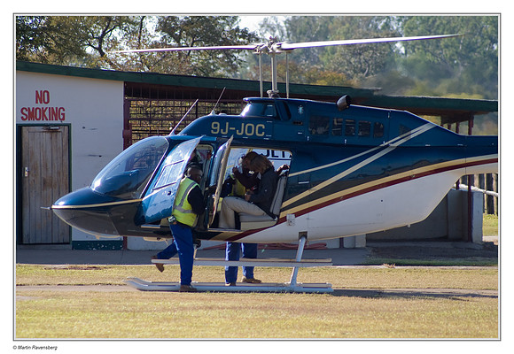 Helicopter flight above the Victoria Waterfalls - Zambia