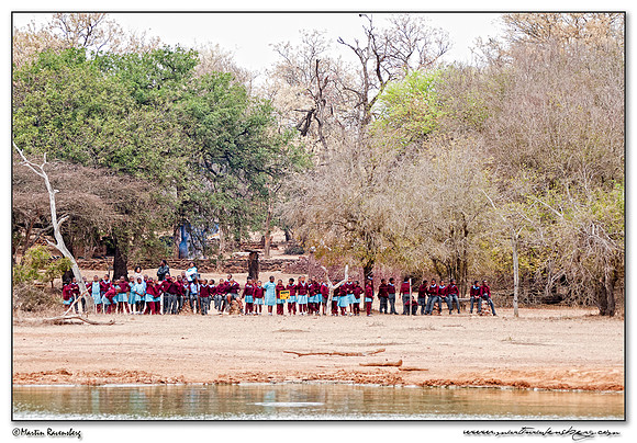 Schoolchildren at the Hlane Royal National Park
