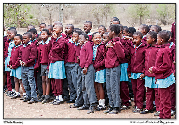 Schoolchildren at the Hlane Royal National Park