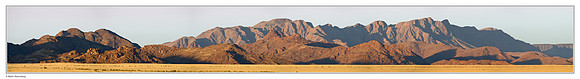 Sunset over the Naukluft Mountain Range near Sesriem