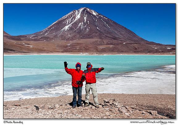 My brother Willem and myself (in disguise), ...yes it was very cold at the Laguna Verde.