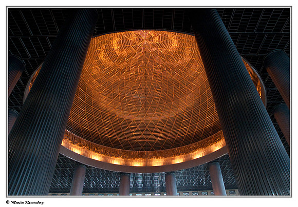The alabaster marbled Masjid Istiqlal (mosque) in Jakarta