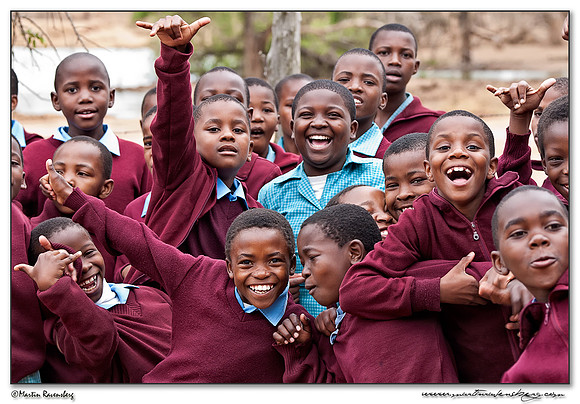 Schoolchildren at the Hlane Royal National Park