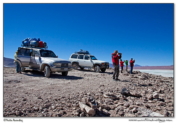 Taking photos at the Laguna Verde